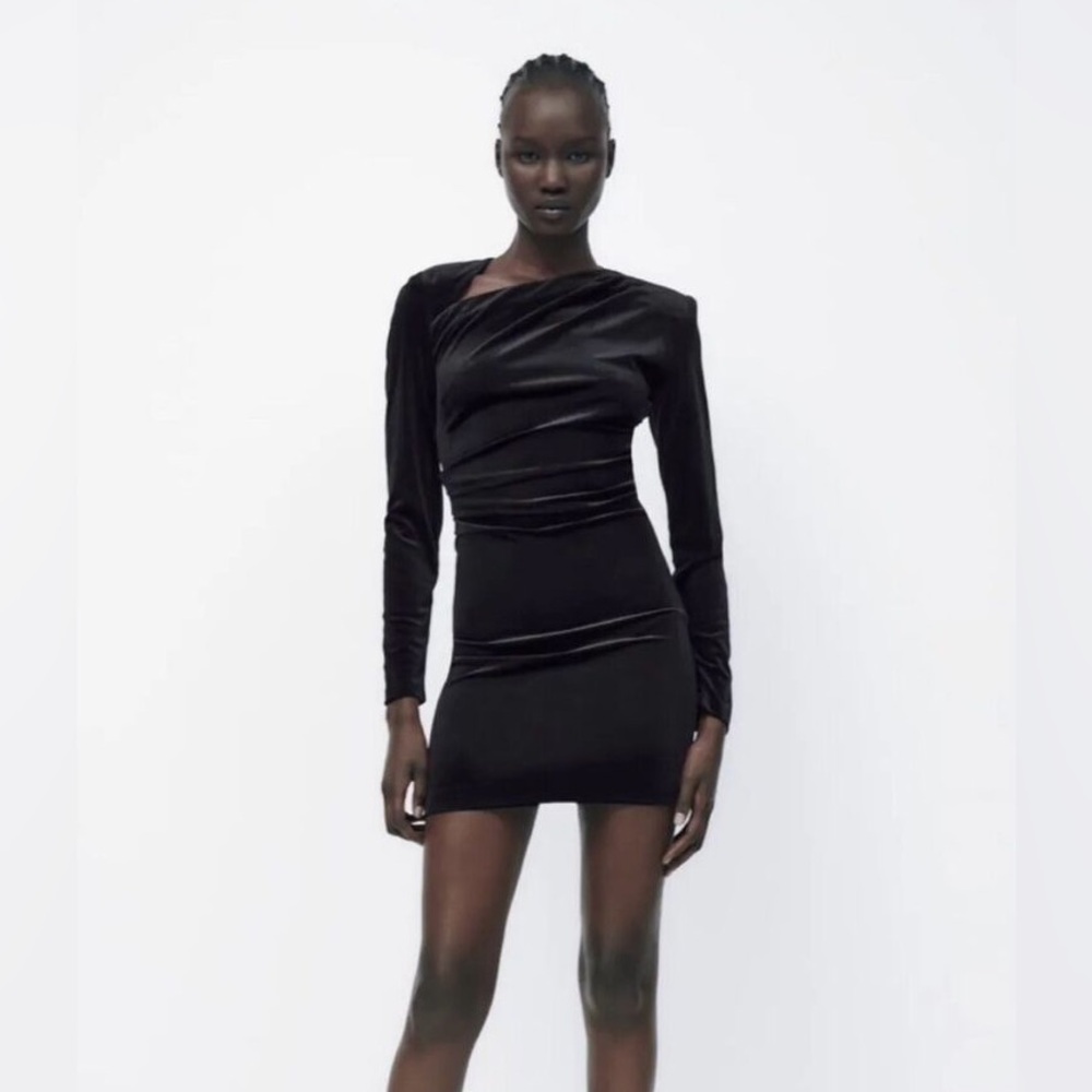 Zara Black Velvet Mini